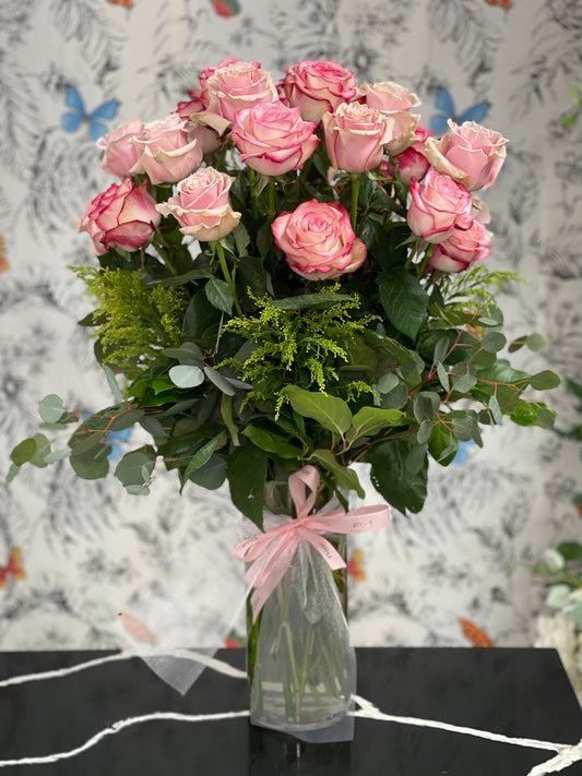 2 Dozen Rose Vase