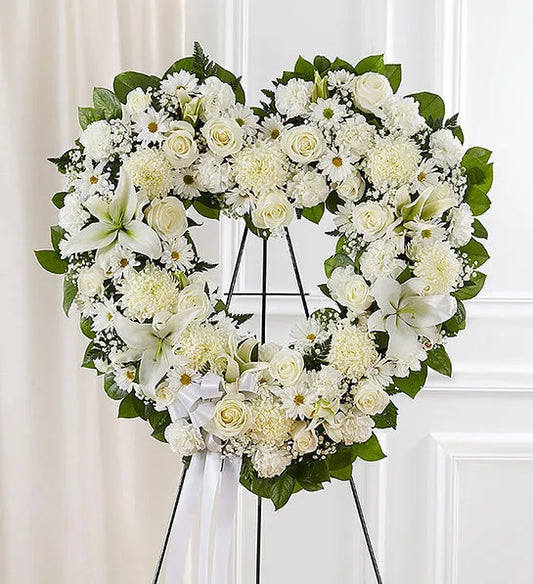 Ivory Heart Wreath