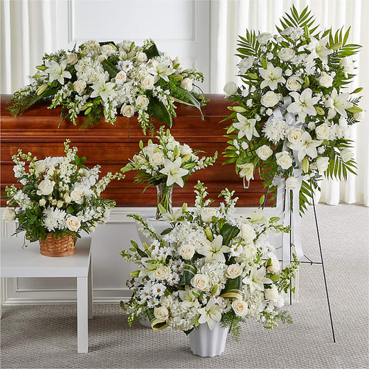 White Funeral & Sympathy Flowers