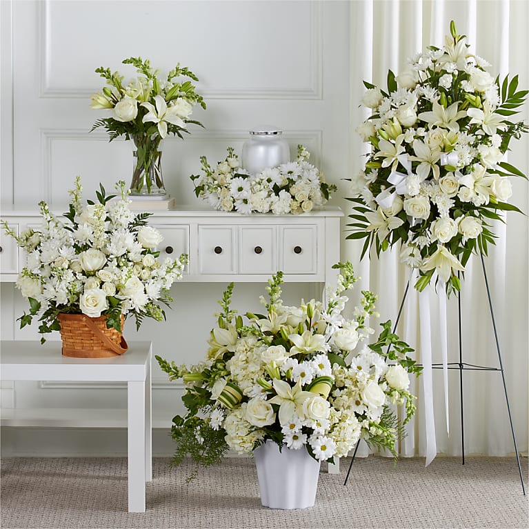White Funeral & Sympathy Flowers