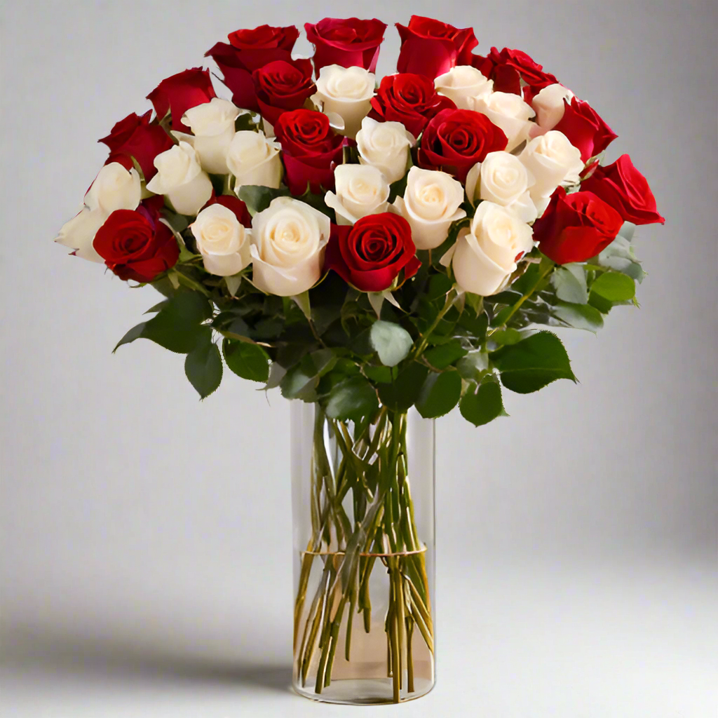 Indulge in timeless romance with our Casablanca Vase Arrangement, featuring three dozen premium long-stem roses elegantly arranged in a handblown clear glass vase. Designed for grand gestures, this luxurious bouquet showcases the highest-quality Ecuadorian roses, symbolizing love and passion.

Perfect for Valentine’s Day flower delivery, anniversaries, or any occasion that calls for an unforgettable statement, the Casablanca Vase is available for same-day flower delivery in Lake Forest, Irvine, Mission Viej