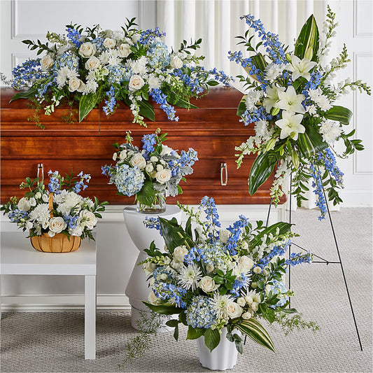 Blue Sympathy Flowers and Arrangements