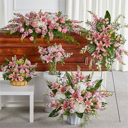 Blush Pink Funeral Flowers & Arrangements