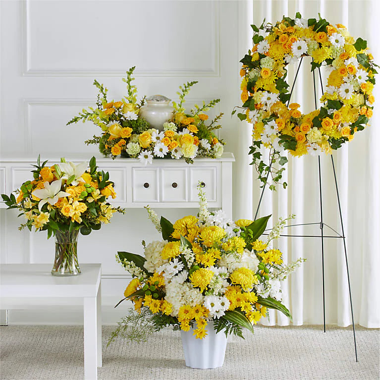 Yellow Sympathy & Funeral Flowers