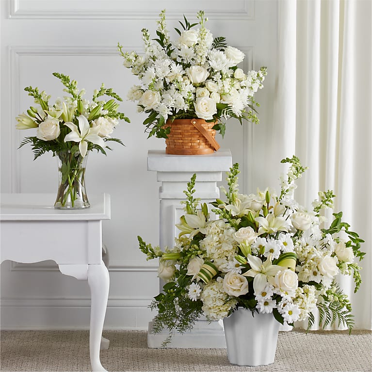 White Funeral & Sympathy Flowers